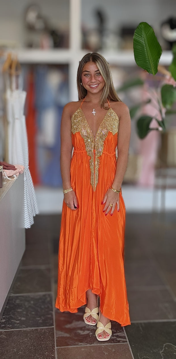 Alba Beaded Maxi Halter