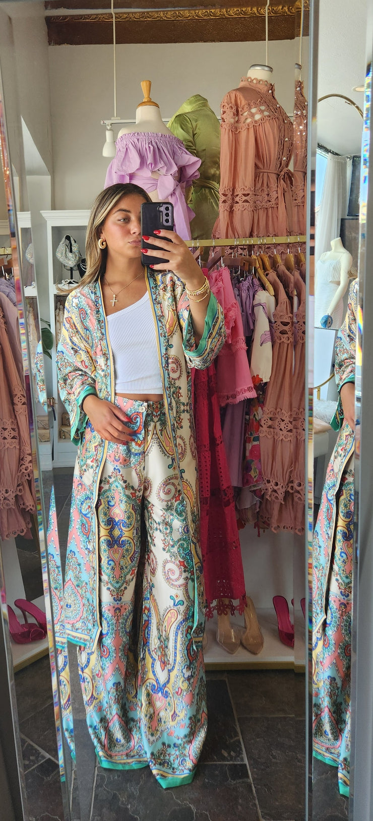 Havana Kimono Paisley Set