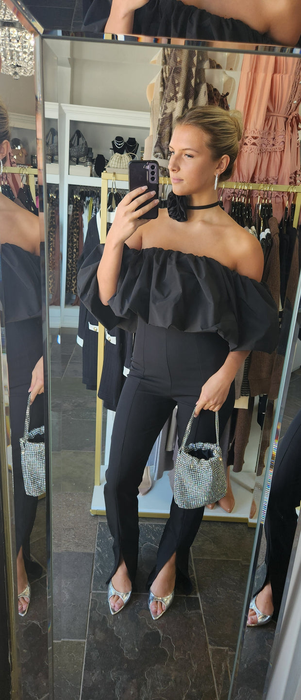 Jizelle Puff Off Shoulder Jumpsuit