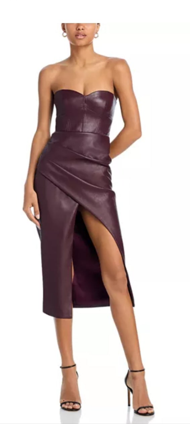 Brandi Faux Leather Dress