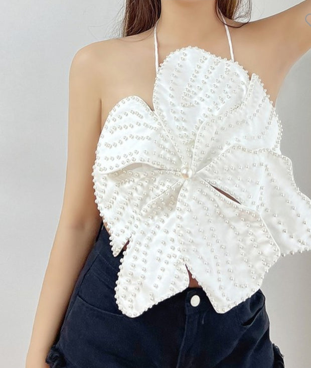 Pearl Petal Halter Top