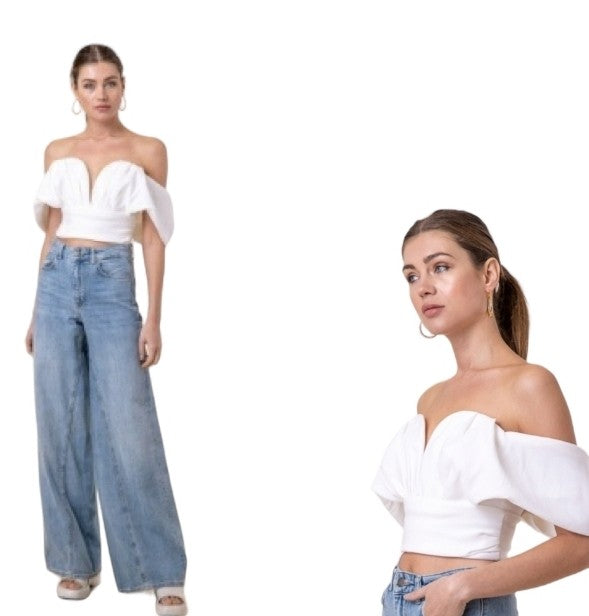 Milo Off Shoulder Top White