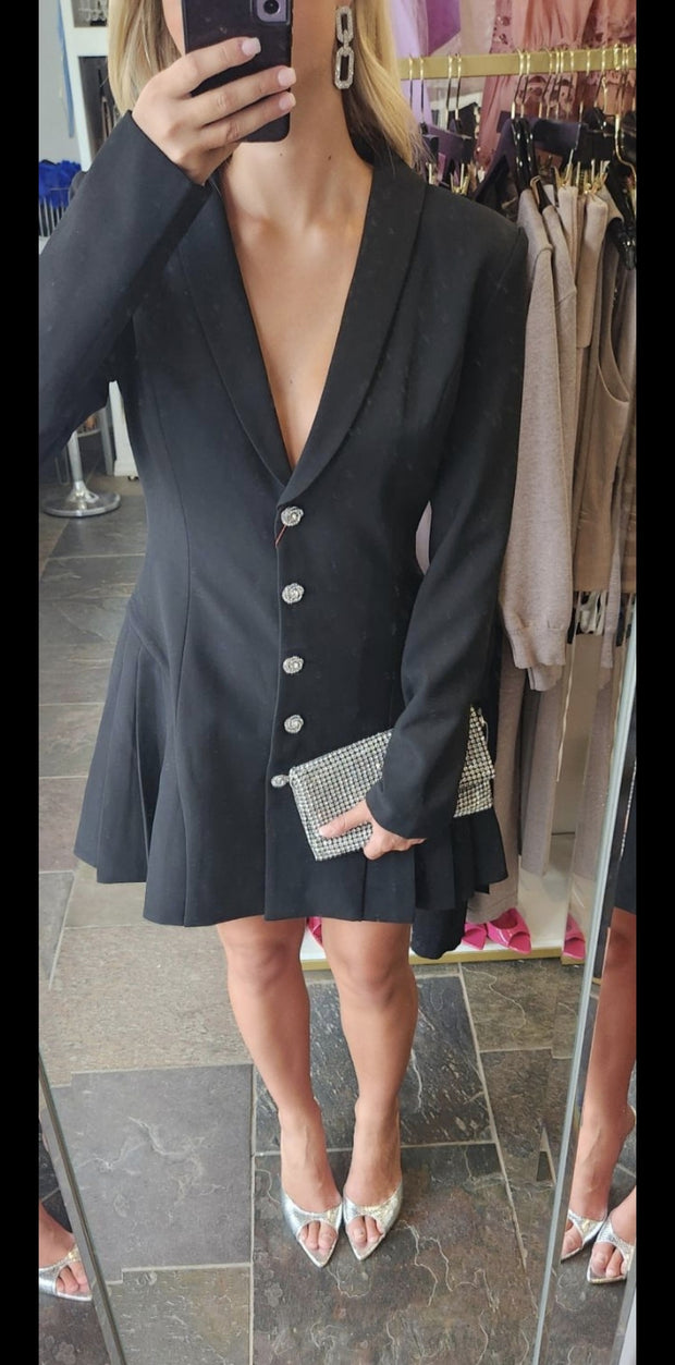 Sara Pleated Blazer Dress